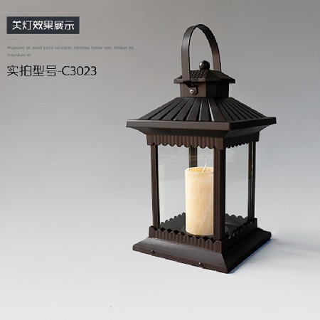 LED風燈簡約田園落地式鋁制戶外防水公園草坪庭院柱頭燈廠家批發(fā)