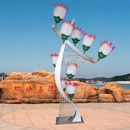 LED景觀燈戶外小區(qū)裝飾燈公園廣場(chǎng)特色藝術(shù)荷花景觀路燈廠家批發(fā)